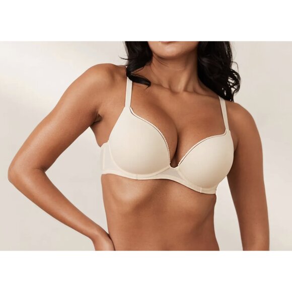 LOUNGE Comfort Push Up T-Shirt Bra in Latte Neutral Minimalist - Size 34H - Picture 1 of 11